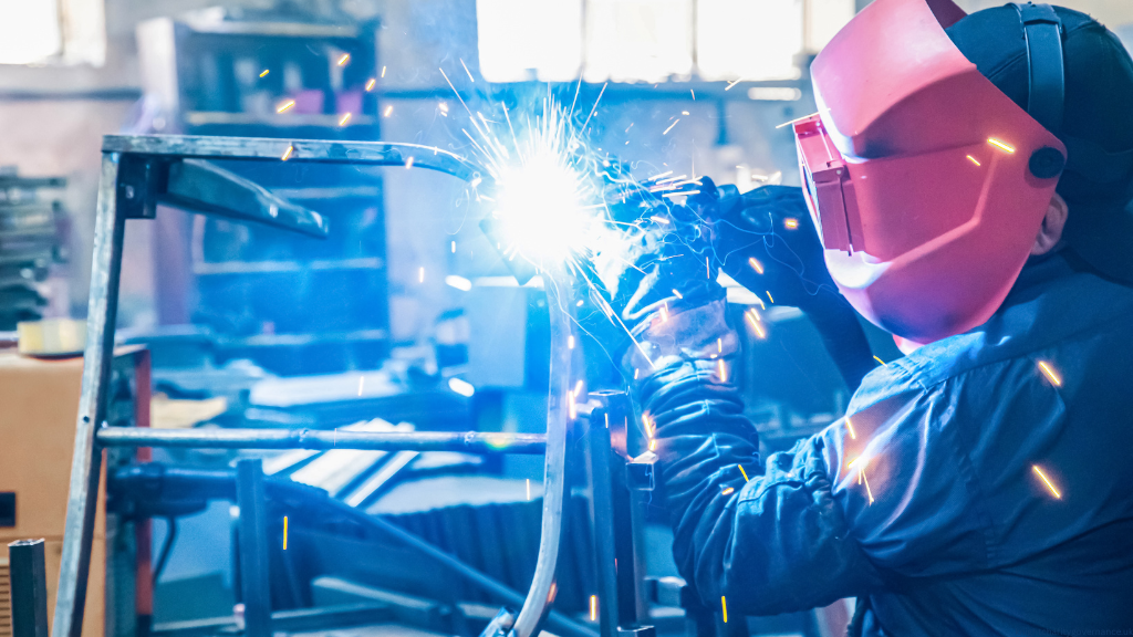 Risky Business Welder in Welders Mask